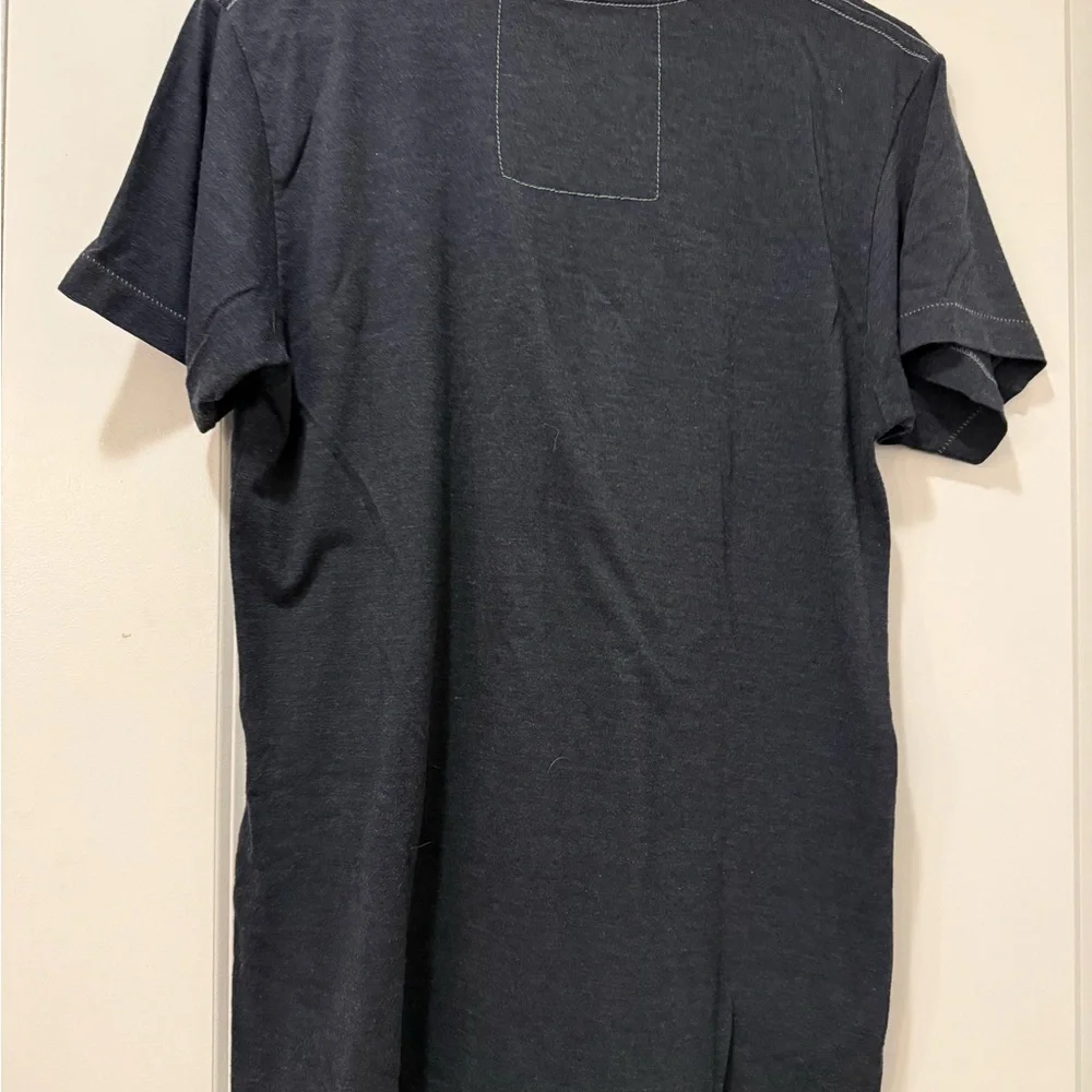 Aviator Nation Navy Short Sleeve Tee with Retro Chest Round Graphic - Picture 2 of 2